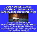 CUM'A SURESİ 9. AYET ÜZERİNDE, GELİN BİRLİKTE DÜŞÜNELİM.