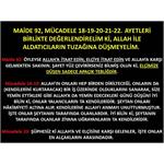 Maide 92, Mücadele 18-19-20-21-22. Ayetleri Birlikte Değerlendirelim  
