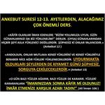 Ankebut Suresi 12-13. Ayetlerden, Alacağımız Çok Önemli Ders.