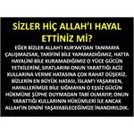 Sizler Hiç Allah’ı Hayal Ettiniz Mi?