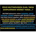 Sizler MUTTAKİLERDEN Olan, TAKVA Sahiplerinden Misiniz? 