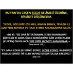 Kur’an’da Geçen SECDE Kelimesi Üzerine, Birlikte Düşünelim.