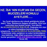 HZ. İSA'NIN KUR'AN DA GEÇEN MUCİZELERİ KONUSU....... 