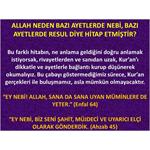Allah Neden Bazı Ayetlerde Nebi Bazı ayetlerde Resul Diye Hitap Etmişt