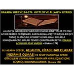 BAKARA SURESİ 174-176. AYETLER VE ALLAH'IN UYARISI.