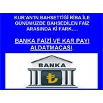 BANKA FAİZİ VE KAR PAYI ALDATMACASI.