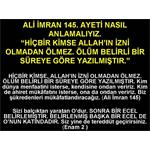 ALİ İMRAN 145. AYETİ NASIL ANLAMALIYIZ?