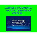 ZUHRUF 36 VE BAKARA 159. AYETLERE KULAK VERELİM.