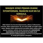 Mahşer Günü pişman Olmak İstemiyorsan, İnancını Kur'an ile Sorgula.