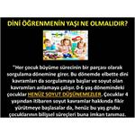 Dini Öğrenmenin Yaşı Ne Olmalıdır?