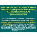 NALH SURESİ 89. AYETİ DİKKATE ALMAYANLAR, MAHŞER GÜNÜ ŞAHİTLERİN......