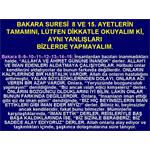 BAKARA SURESİ 8 İLA 15. AYETLERİN TAMAMINI, LÜTFEN DİKKATLE OKUYALIM.