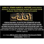 Şura 21, Zümer 11. Ayetleri Lütfen Dikkatle Okuyalım.......           