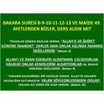 Bakara Suresi 8-9-10-11 Ve Maide 49. Ayetlerden Bizler Ders Aldık Mı?