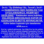 RABBİNİZDEN SİZE İNDİRİLENİ UYGULAMADIKÇA HİÇ BİR ŞEY DEĞİLSİNİZ. 