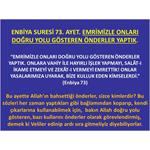 Enbiya Suresi 73. Ayet. Emrimizle Onları Doğru Yolu Gösteren Önderler 