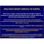 Ana Dilde İbadet Konusu Ve Kur'an.
