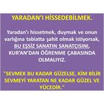 YARADAN I HİSSEDEBİLMEK.