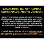 BAKARA SURESİ 163. AYETİ HAYATINA GEÇİRMEYENLERE, ALLAH'IN UYARISIDIR.