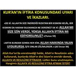 Kur'an 'ın İftira Konusundaki Uyarı Ve İkazları.