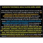 Kur’an’ın Tercümesi, Meali Kur’an Değil Midir?