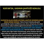 Kur'an’da, Kadının Şahitliği Konusu.