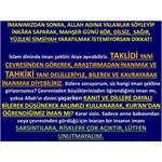 İmanımızdan Sonra, Allah Adına Yalanlar Söyleyip İnkâra Saparak.......