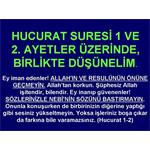 HUCURAT SURESİ 1 VE 2. AYETLER ÜZERİNDE BİRLİKTE DÜŞÜNELİM.