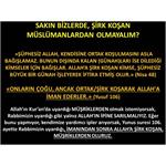 Sakın Bizlerde, Şirk Koşan Müslümanlardan Olmayalım?                 