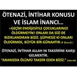 ÖTENAZİ, İNTİHAR KONUSU VE İSLAM İNANCI.....