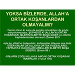 YOKSA BİZLERDE, ALLAH'A ORTAK KOŞANLARDAN OLMAYALIM?ZÜMER 65,  ENAM 88