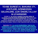 TEVBE 31, BAKARA SURESİ 171. AYETLERİ GÖRMEZDEN GELENLERE UYARIDIR!