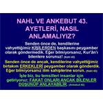 Nahl Ve Ankebut Suresi 43. Ayeti Nasıl Anlamalıyız.