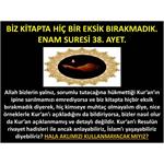 Biz Kitapta Hiç Bir Eksik Bırakmadık. Enam Suresi 38. Ayet.