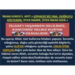 İNSAN SURESİ 3.  «ŞÜPHESİZ BİZ ONA, DOĞRU YOLUGÖSTERDİK. İSTER İNANIR.