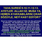 TAHA SURESİ 9-10-11-12-13. AYETLER. 