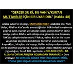 HAKKA SURESİ 48. GERÇEK ŞU Kİ BU KUR'AN MUTTAKİLER İÇİN BİR UYARIDIR.