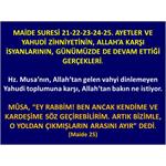 MAİDE SURESİ 21-22-23-24-25. AYETLER VE YAHUDİ ZİHNİYETİNİN GÜNÜMÜZDE 