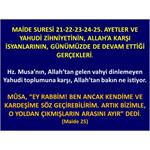 MAİDE SURESİ 21-22-23-24-25. AYETLER VE YAHUDİ ZİHNİYETİNİN GÜNÜMÜZDE 