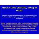 ALLAH'A TANRI DEMEMİZ YANLIŞ MI OLUR?