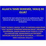 ALLAH'A TANRI DEMEMİZ YANLIŞ MI OLUR?