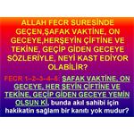 FECR SURESİ İLK BEŞ AYETİ BİZLERE NELER ANLATIYOR.