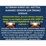 ALİ İMRAN SURESİ 183. AYETTEN, ALMAMIZ GEREKEN DERSLER.