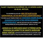 İslam’ı Yaşarken İzlediğimiz Yol Ve Mümin Suresi 41-42-43. Ayetler.