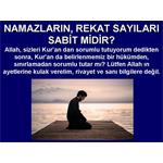 NAMAZLARIN REKAT SAYILARI SABİT MİDİR.