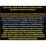 İslam Dini, Kadın Erkek Birlikte Düğün Yapmayı, Eğlenmeyi Haram Mı Kıl
